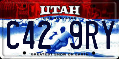 UT license plate C429RY