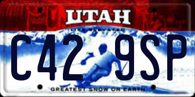 UT license plate C429SP