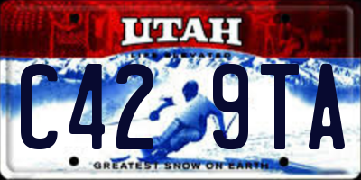 UT license plate C429TA