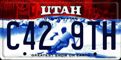 UT license plate C429TH