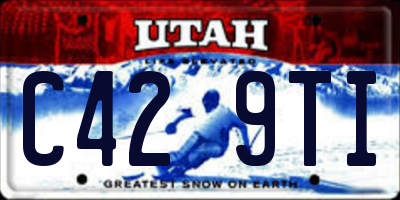 UT license plate C429TI
