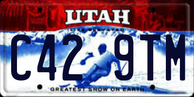 UT license plate C429TM