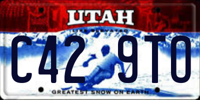UT license plate C429TO
