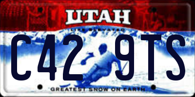 UT license plate C429TS
