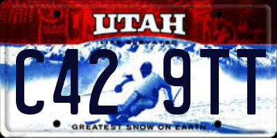 UT license plate C429TT