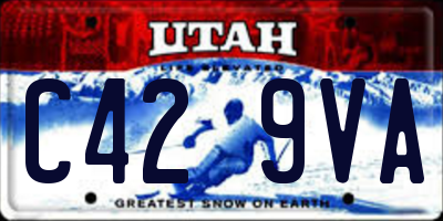 UT license plate C429VA