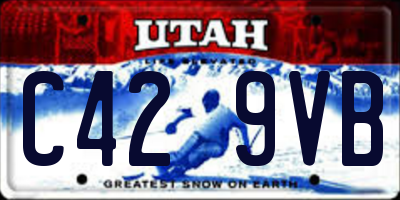 UT license plate C429VB