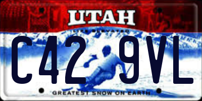 UT license plate C429VL