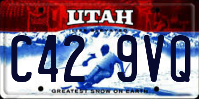 UT license plate C429VQ