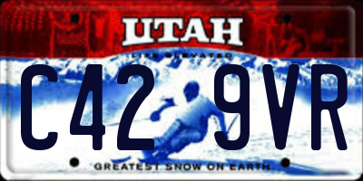 UT license plate C429VR