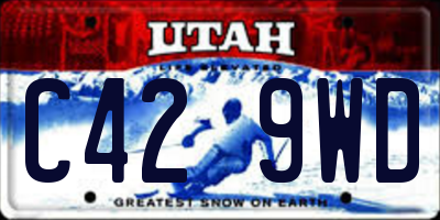 UT license plate C429WD
