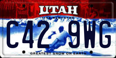 UT license plate C429WG