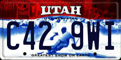 UT license plate C429WI