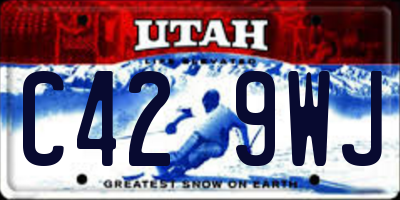 UT license plate C429WJ