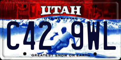 UT license plate C429WL