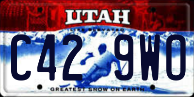 UT license plate C429WO