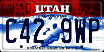 UT license plate C429WP