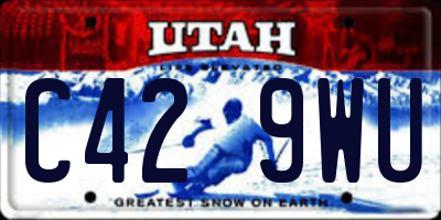UT license plate C429WU