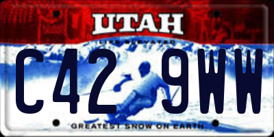 UT license plate C429WW