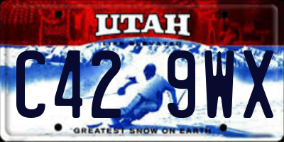 UT license plate C429WX