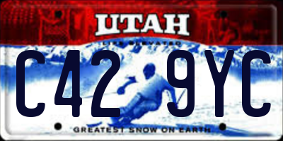 UT license plate C429YC
