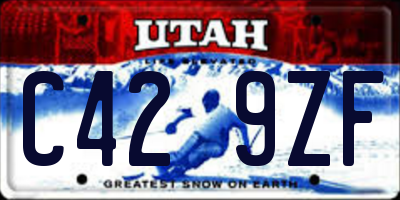 UT license plate C429ZF
