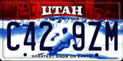 UT license plate C429ZM