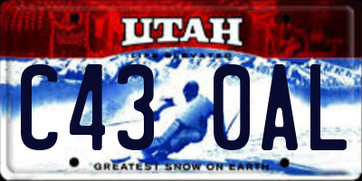 UT license plate C430AL