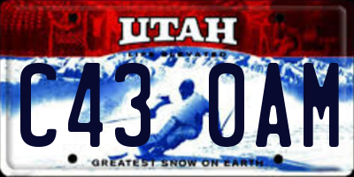 UT license plate C430AM