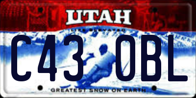 UT license plate C430BL