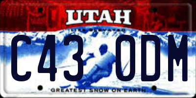 UT license plate C430DM