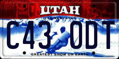 UT license plate C430DT