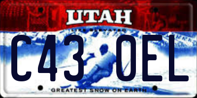 UT license plate C430EL