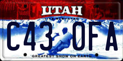 UT license plate C430FA