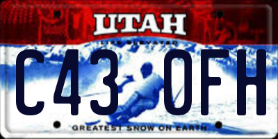 UT license plate C430FH