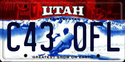 UT license plate C430FL