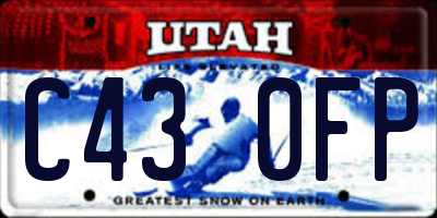 UT license plate C430FP