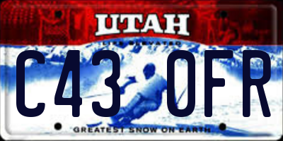 UT license plate C430FR