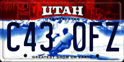 UT license plate C430FZ