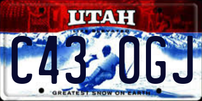 UT license plate C430GJ