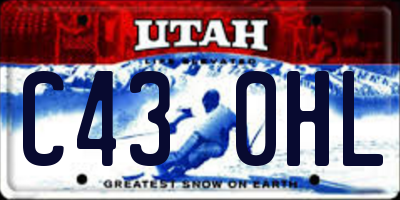 UT license plate C430HL