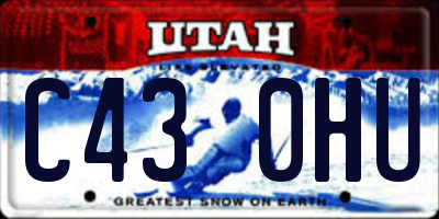 UT license plate C430HU