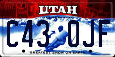 UT license plate C430JF