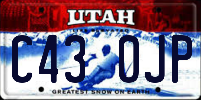 UT license plate C430JP