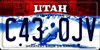 UT license plate C430JV