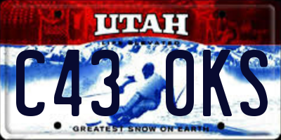 UT license plate C430KS