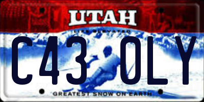 UT license plate C430LY