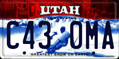 UT license plate C430MA