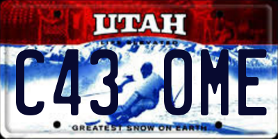 UT license plate C430ME