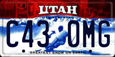 UT license plate C430MG